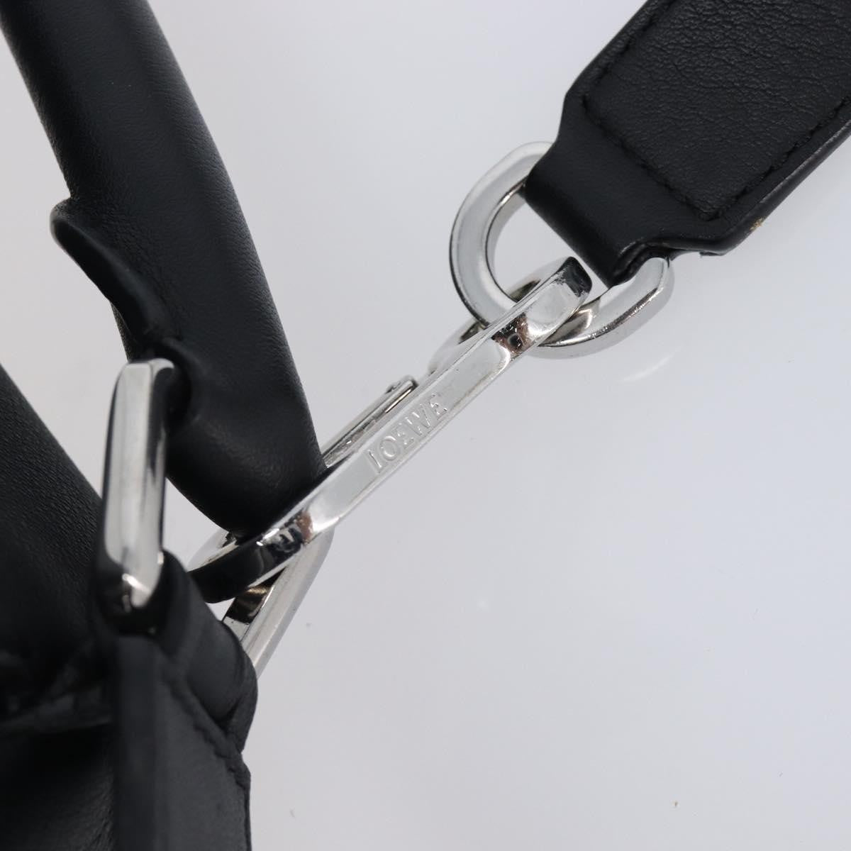 Loewe Puzzle Leather Black Leather Handbag (Pre-Owned)
