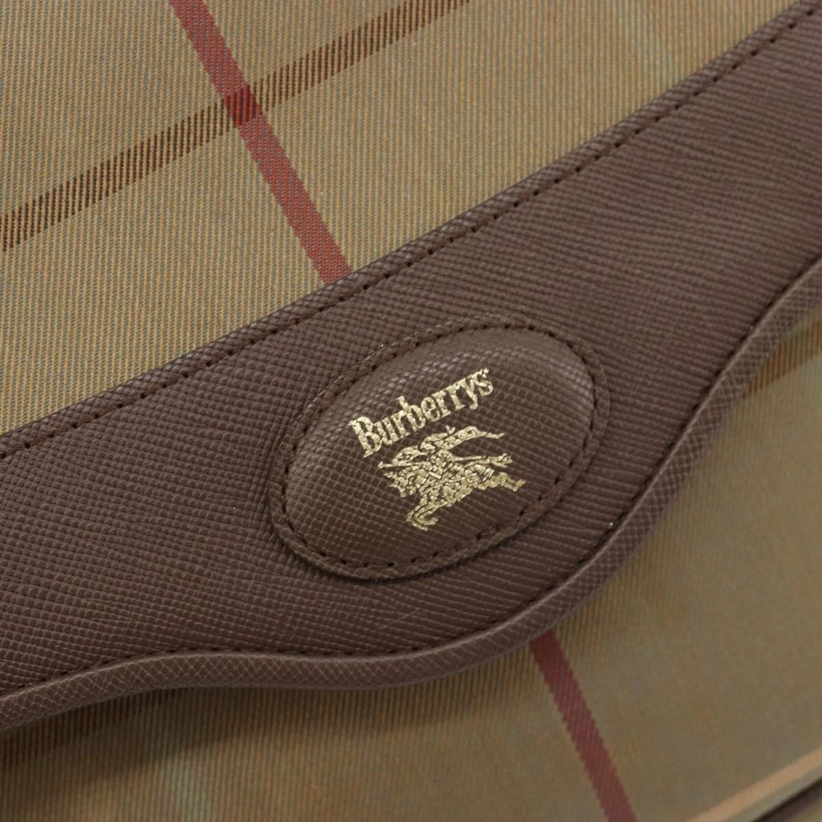 Burberry Nova Check Canvas And Leather Brown Canvas Handbag (Pre-Owned)