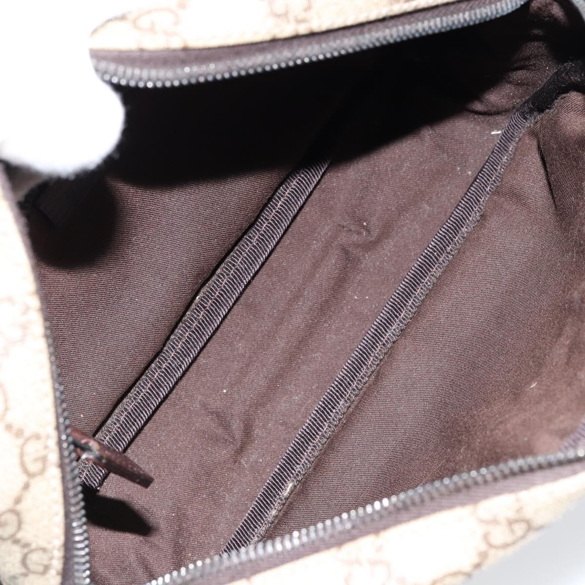 Gucci Front Zip Gg Coated Canvas With Leather Beige Canvas Crossbody Bag Bag (Pre-Owned)