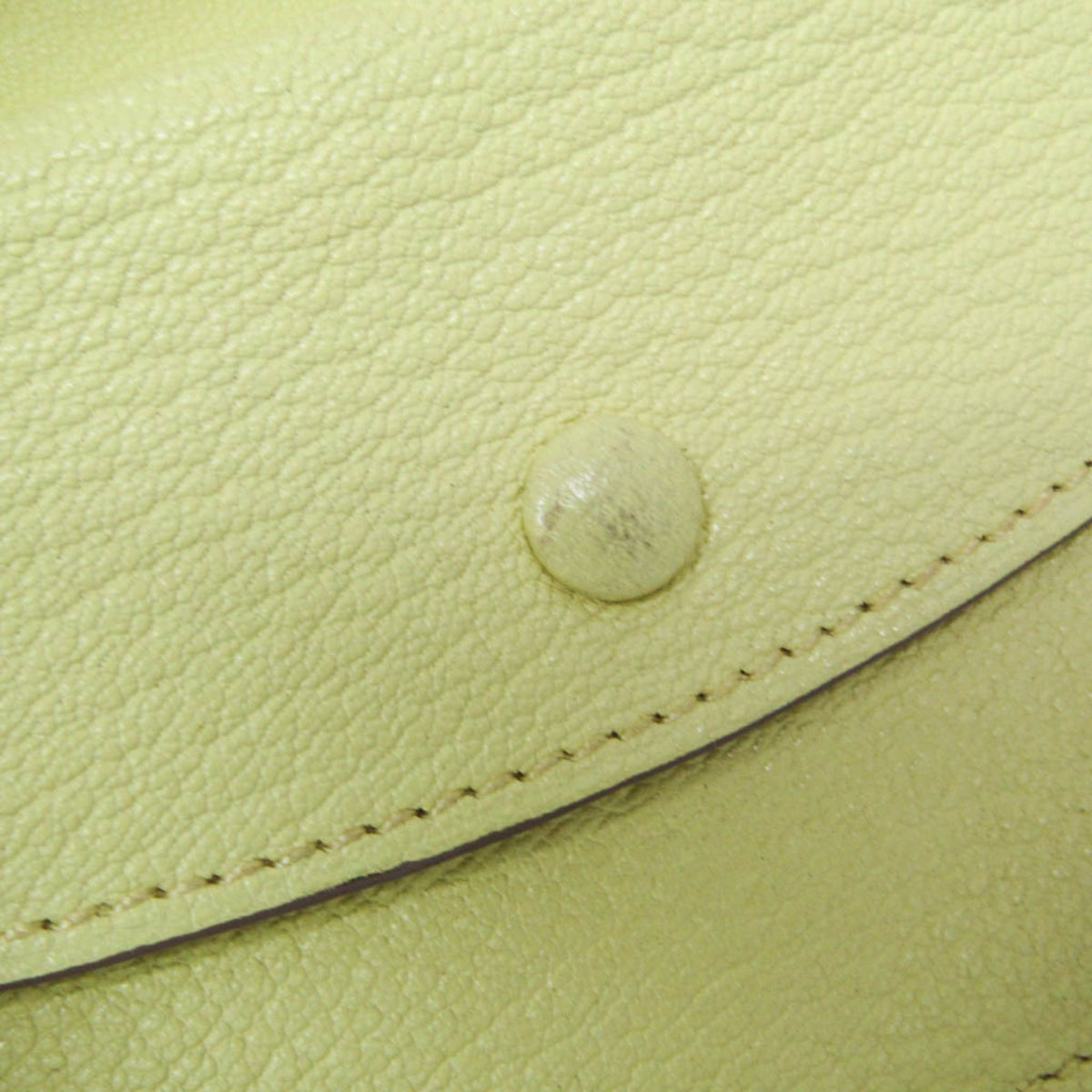 Hermes Bearn Chevre Mysore Yellow Leather Wallets Accessory (Pre-Owned)