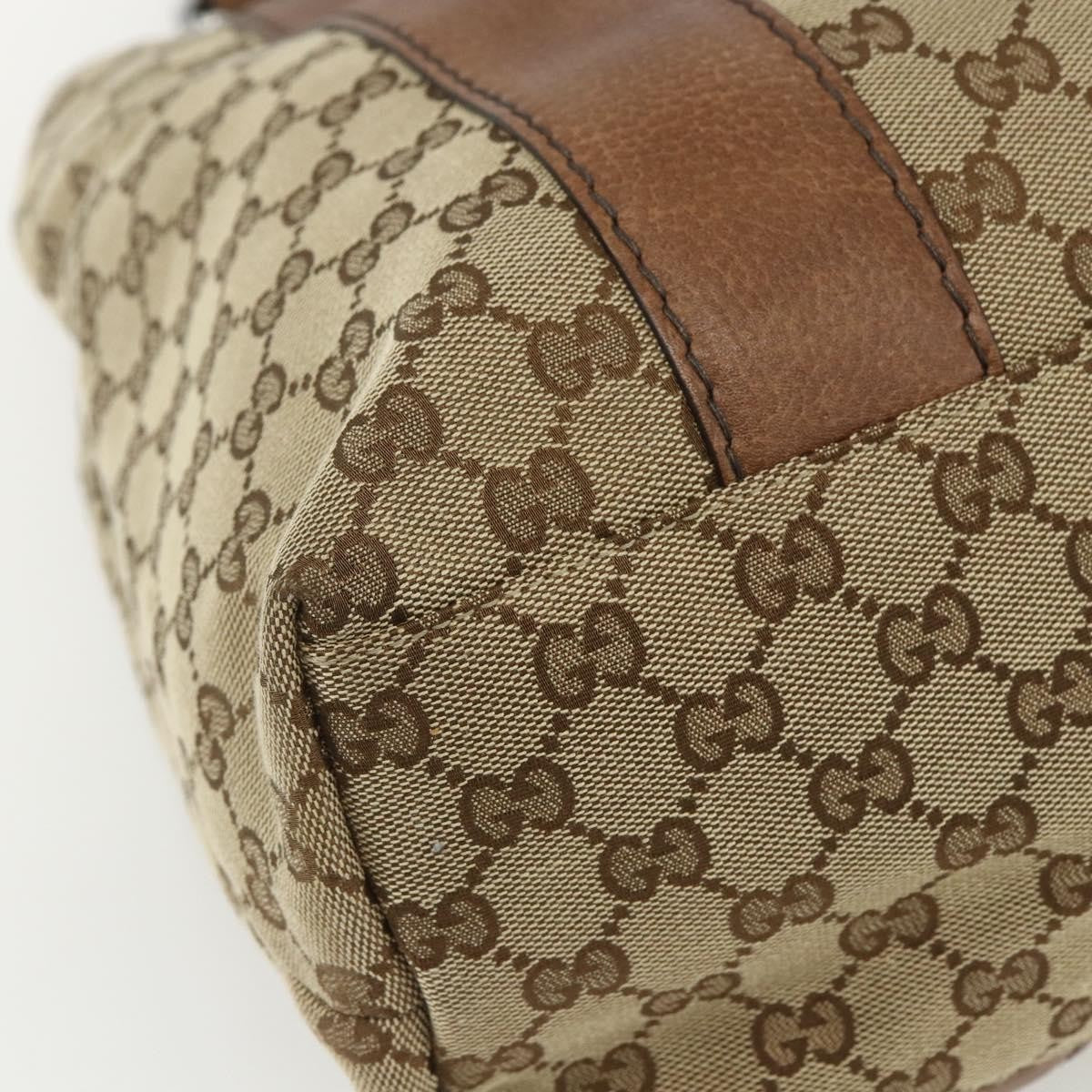 Gucci Bamboo Bar Gg Canvas Beige Canvas Tote Bag Bag (Pre-Owned)