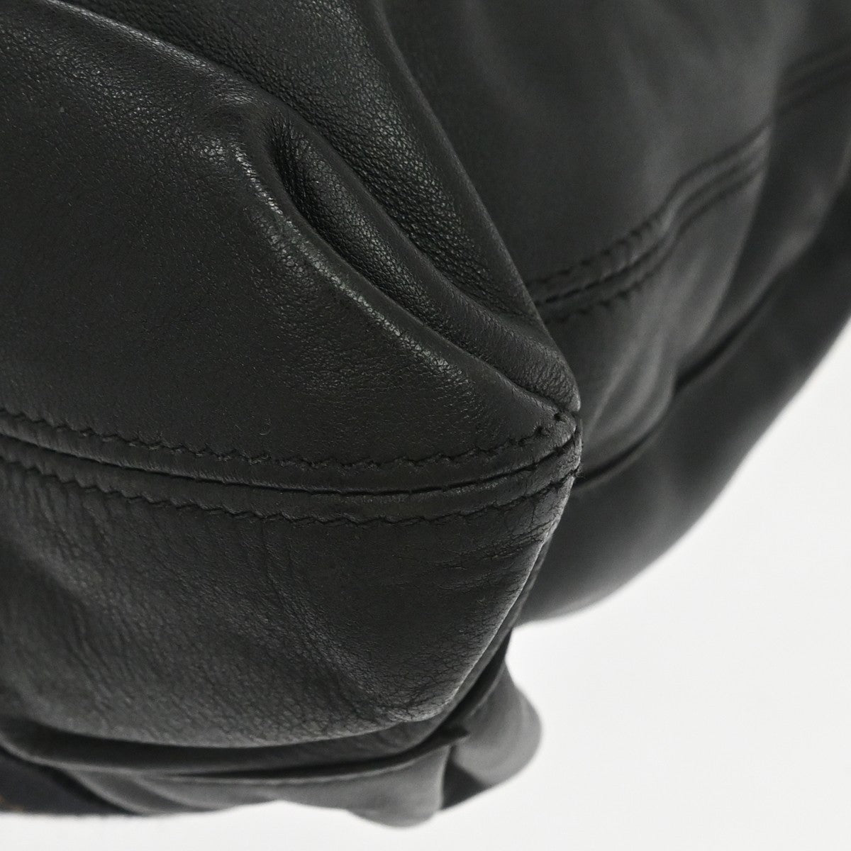 Hermes Caravan Tote Leather Black Leather Tote Bag Bag (Pre-Owned)