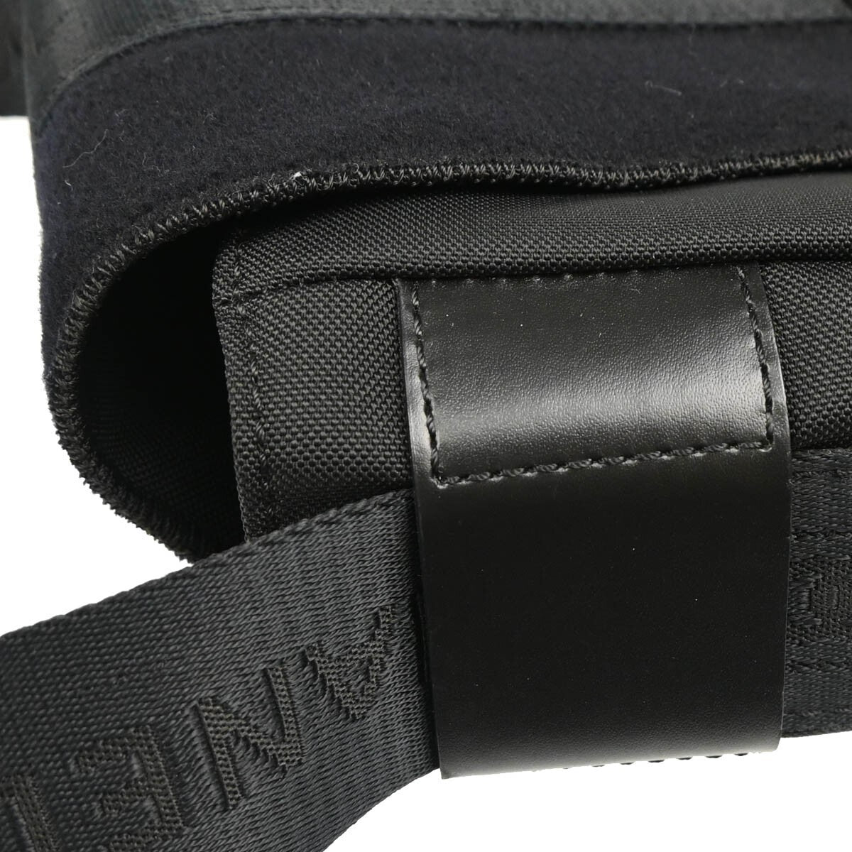 Chanel Sport Line Flap Messenger Wool And Nylon Black Nylon Shoulder Bag Bag (Pre-Owned)