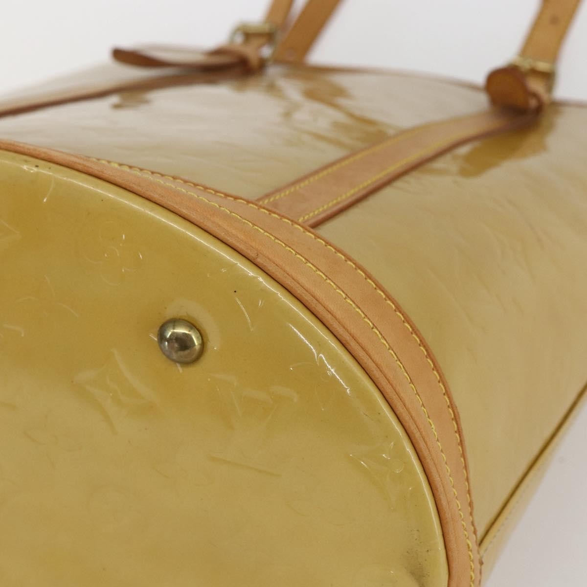Louis Vuitton Bucket Monogram Vernis Beige Patent_Leather Shoulder Bag Bag (Pre-Owned)