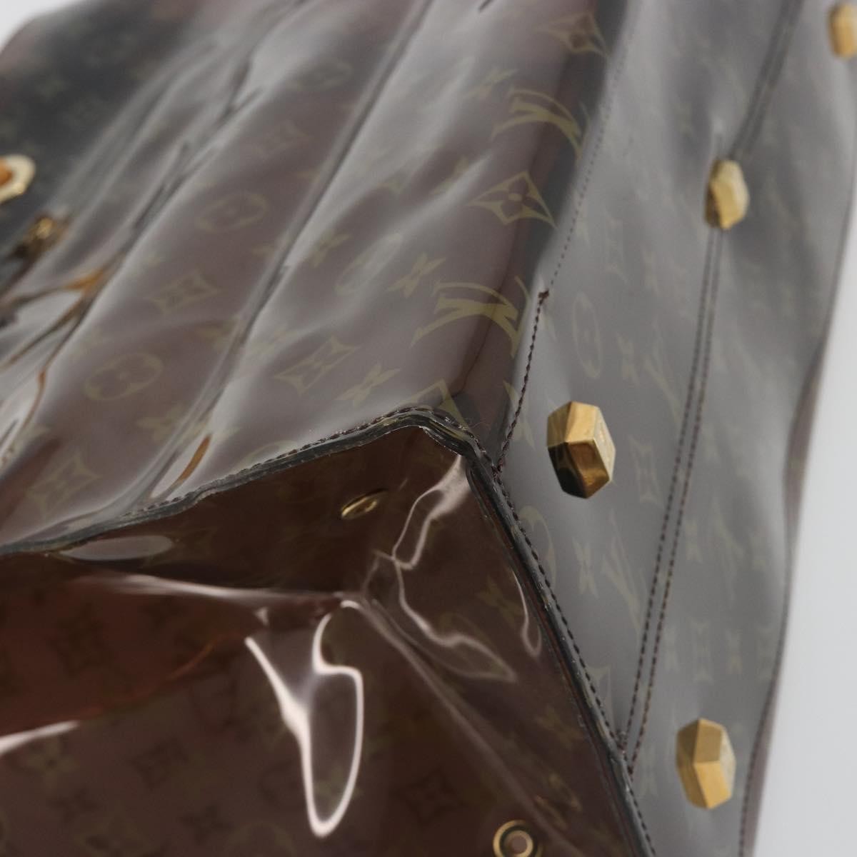Louis Vuitton Ambre Sac Cabas Monogram Vinyl Brown Plastic Tote Bag Bag (Pre-Owned)