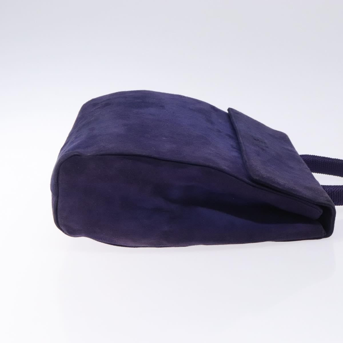 Prada Vintage Suede Purple Suede Handbag (Pre-Owned)