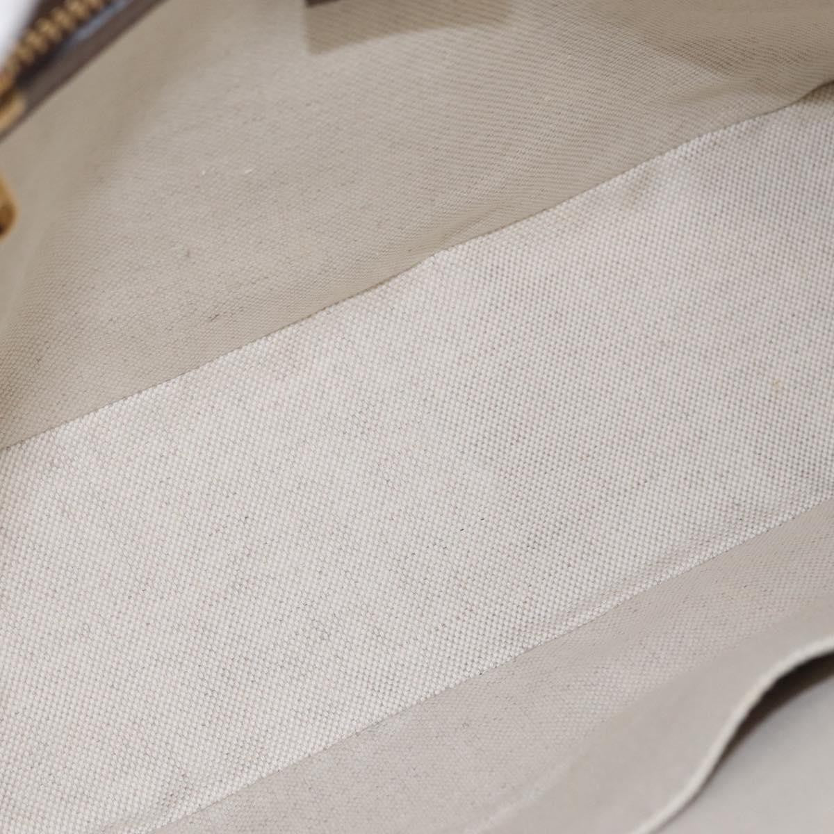 Gucci Horsebit 1955 Top Handle Gg Coated Canvas With Leather Beige Canvas Handbag (Pre-Owned)