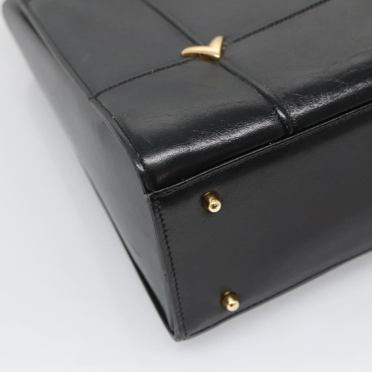 Valentino Garavani Vintage Leather Black Leather Shoulder Bag Bag (Pre-Owned)