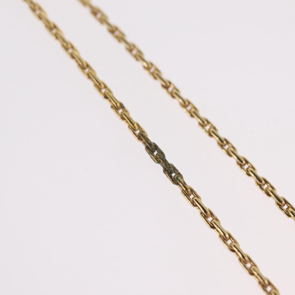 Christian Dior Logo Heart Pendant Metal Gold Metal Necklace Jewelry (Pre-Owned)
