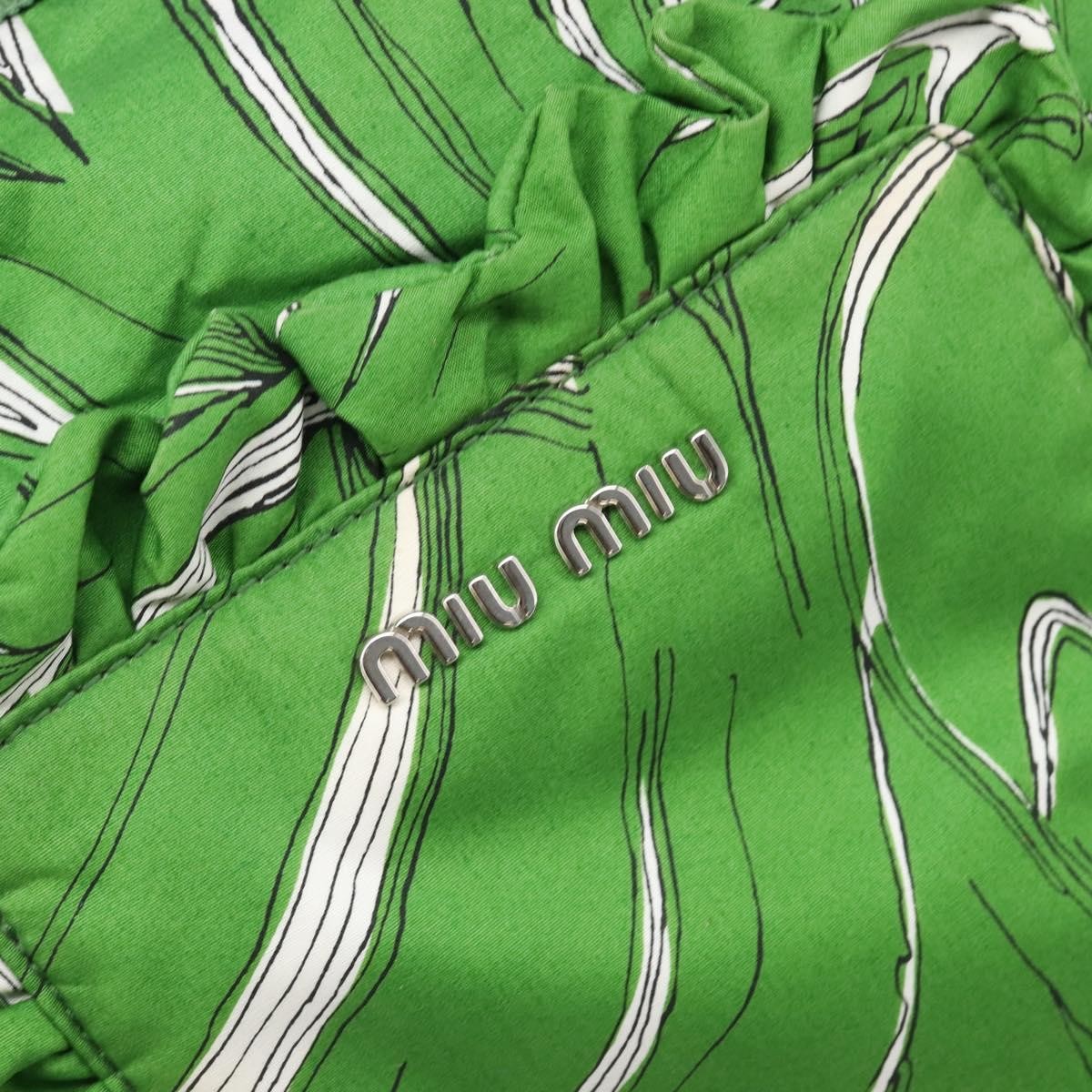 Miu Miu Vintage Nylon Green Nylon Handbag (Pre-Owned)