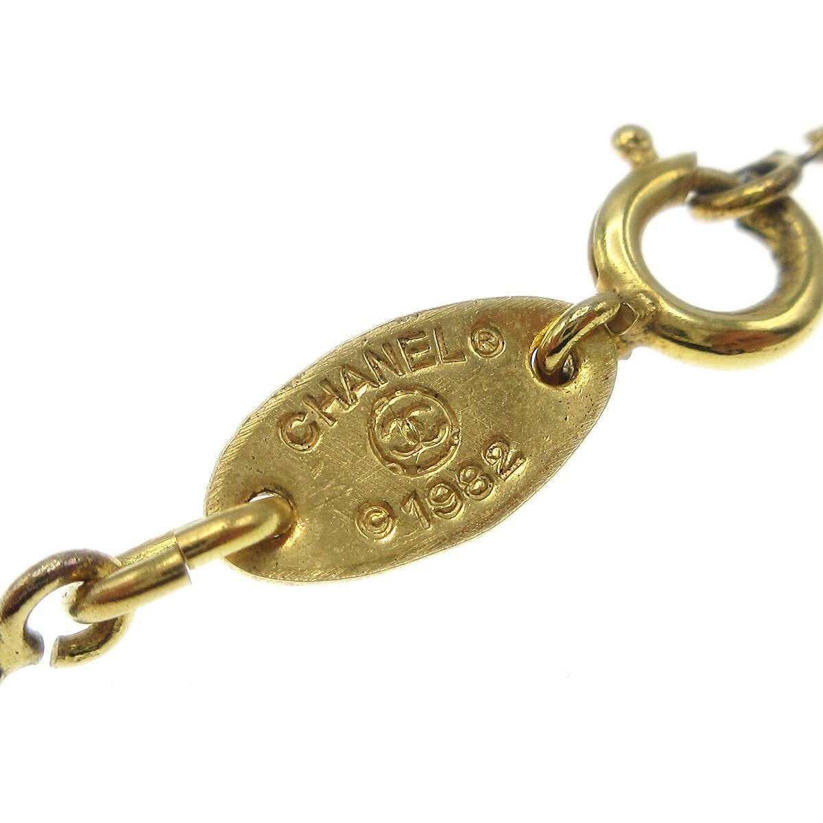 Chanel Cc Pendant Metal Gold Gold_Plated Necklace Jewelry (Pre-Owned)