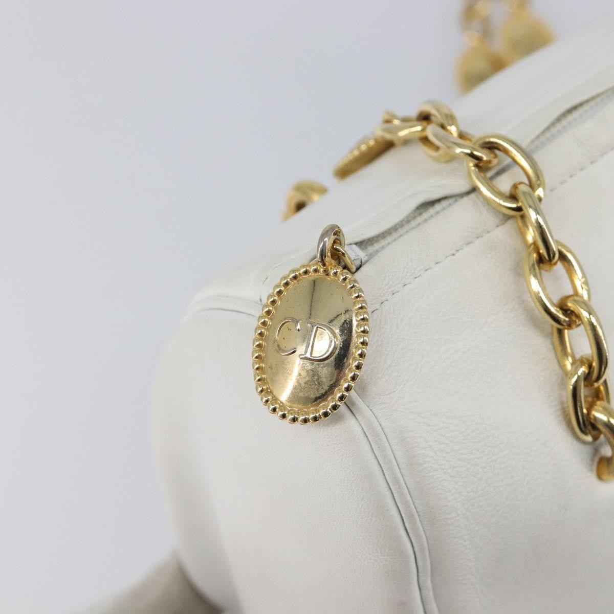 Christian Dior Shoulder Leather White Leather Shoulder Bag Bag (Pre-Owned)