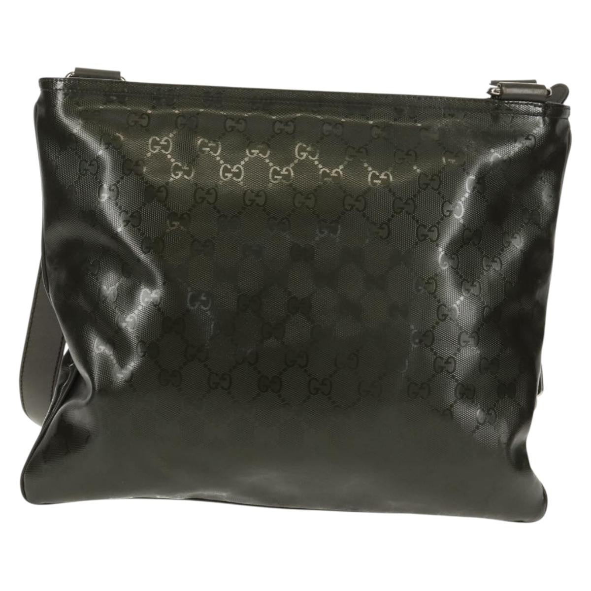 Gucci Zip Top Messenger Gg Imprime Khaki Canvas Shoulder Bag Bag (Pre-Owned)