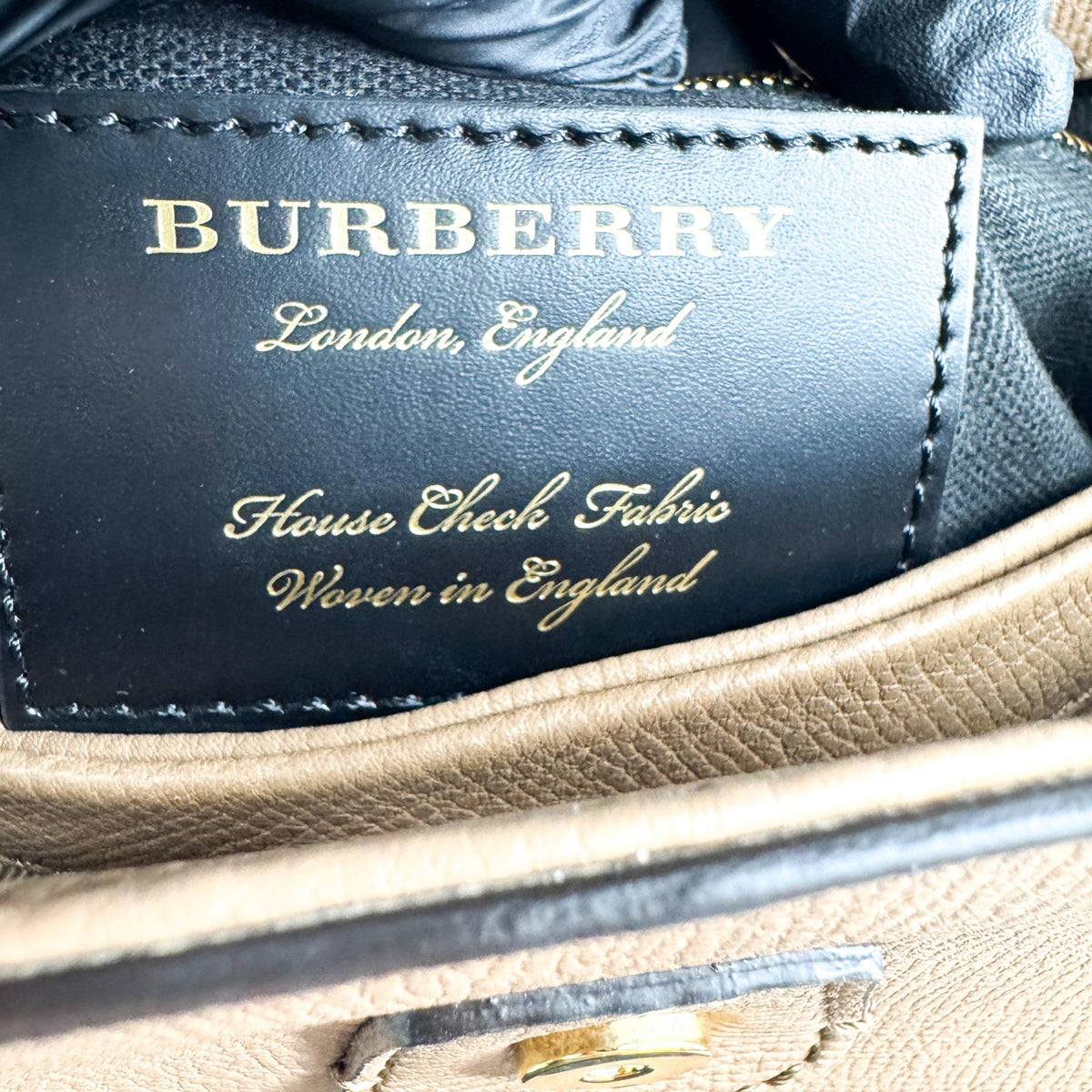 Burberry Camberley Top Handle Leather Brown Leather Handbag (Pre-Owned)