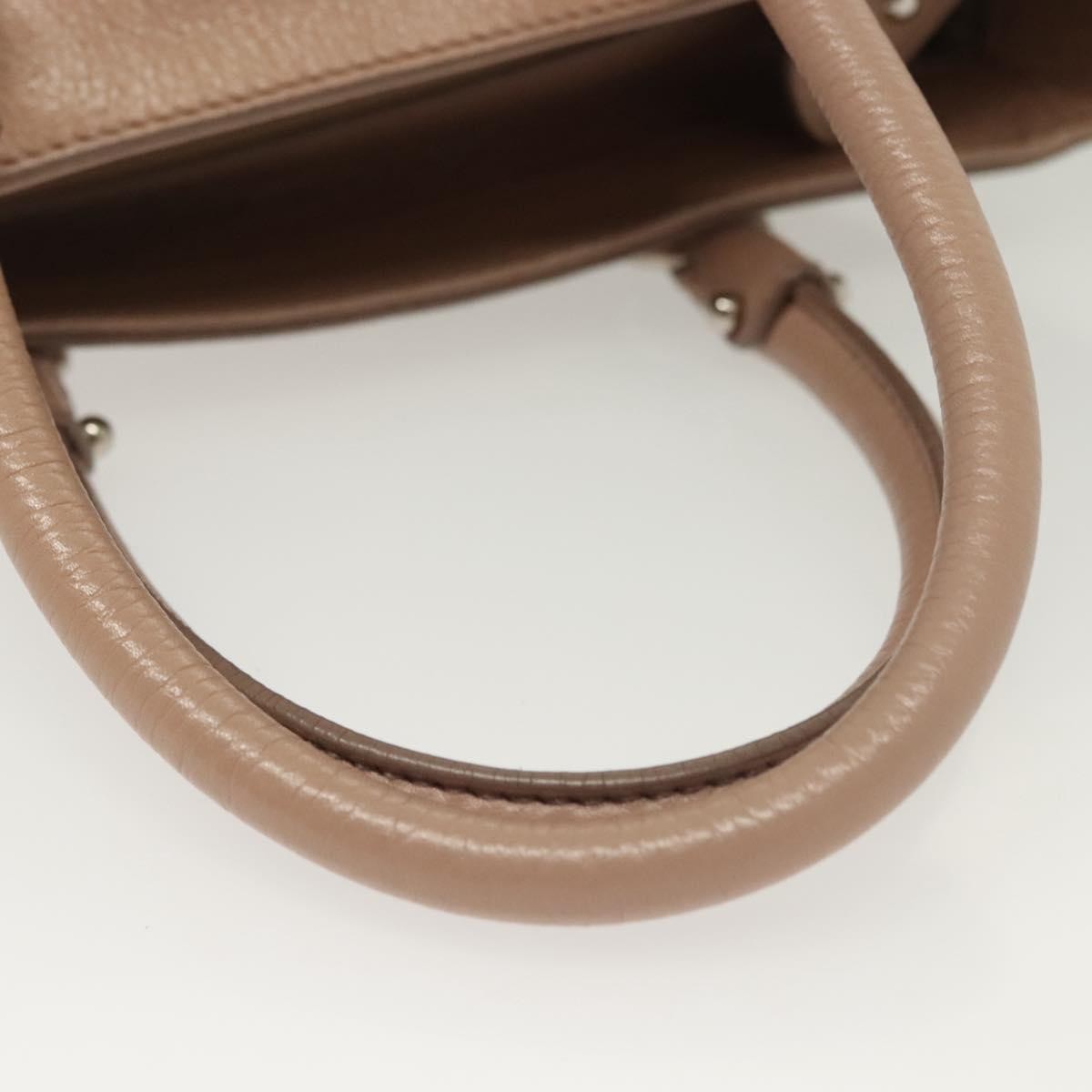 Salvatore Ferragamo Gancini Leather Pink Leather Handbag (Pre-Owned)