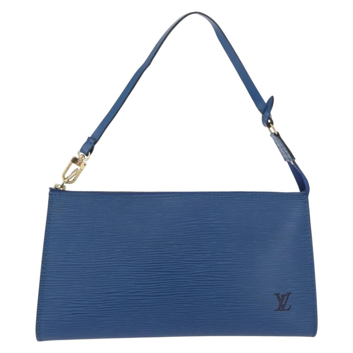 Louis Vuitton Pochette Accessoires Epi Blue Leather Clutche & Pouche Bag (Pre-Owned)