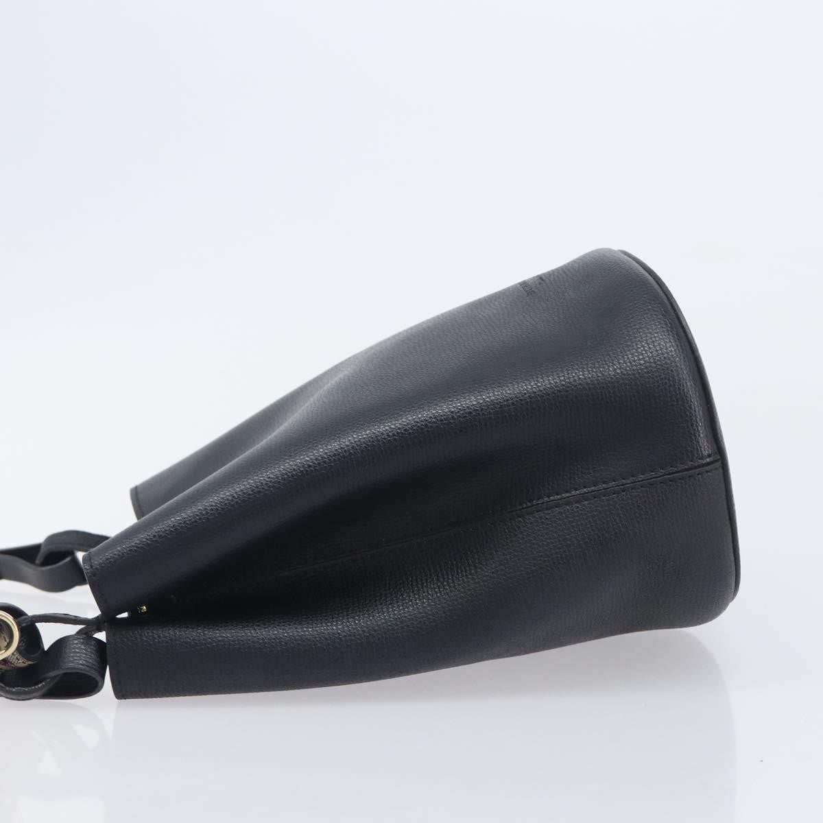 Burberry Lorne Bucket Leather Black Leather Handbag (Pre-Owned)