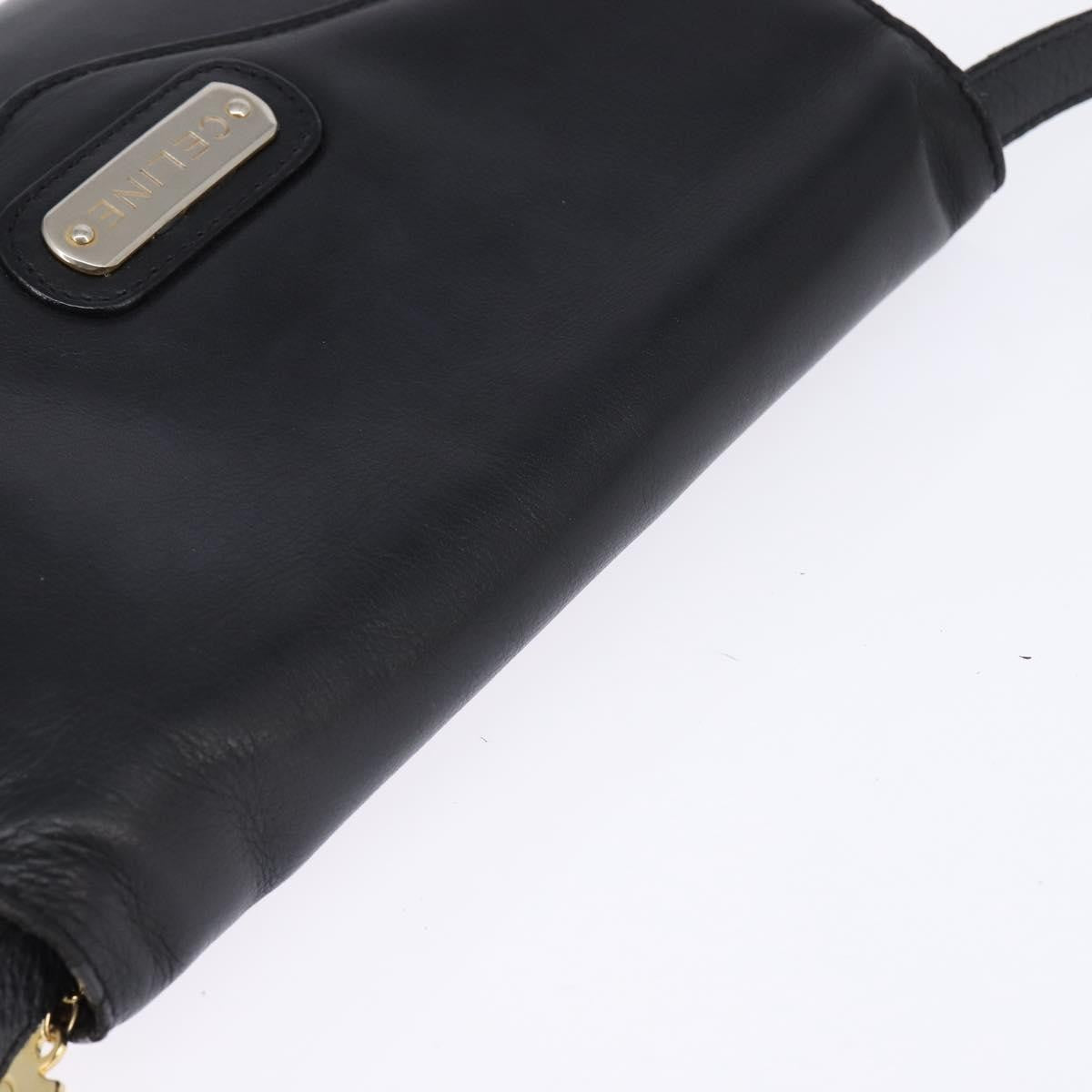 Celine Vintage Leather Black Leather Shoulder Bag Bag (Pre-Owned)