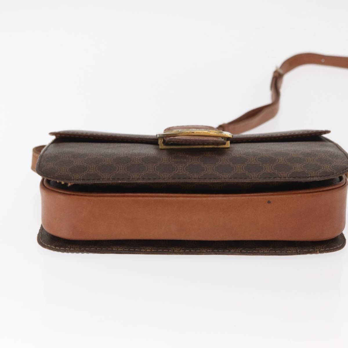 Celine Vintage Horse Carriage Macadam Canvas Brown Pvc Shoulder Bag Bag (Pre-Owned)