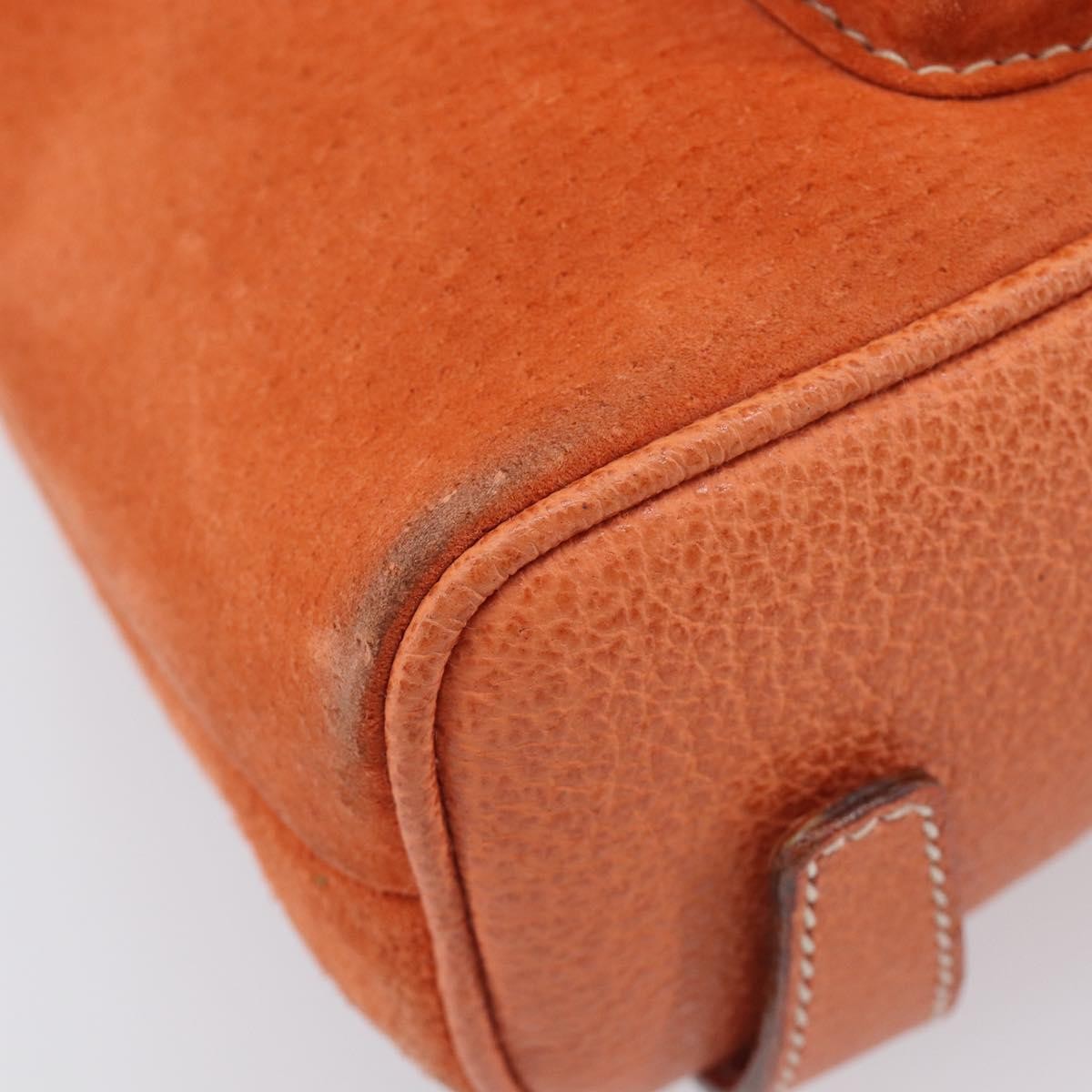 Gucci Vintage Bamboo Suede Orange Suede Backpack Bag (Pre-Owned)