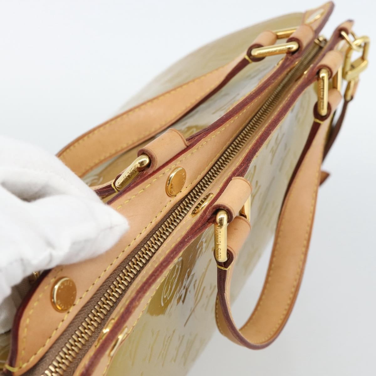 Louis Vuitton Brea Monogram Vernis Beige Patent_Leather Handbag (Pre-Owned)