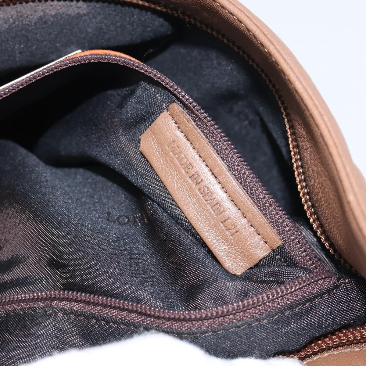 Loewe Shoulder Bag Leather Brown Leather Shoulder Bag Bag (Pre-Owned)