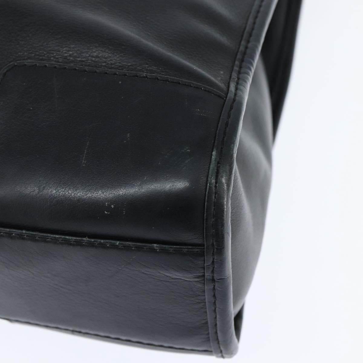 Loewe Anagram Leather Black Leather Shoulder Bag Bag (Pre-Owned)