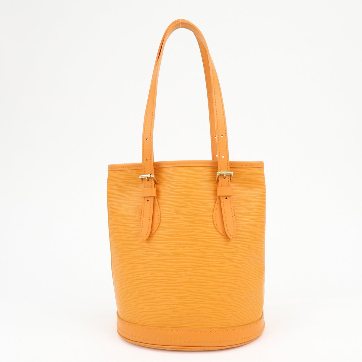 Louis Vuitton Petit Bucket Epi Leather Orange Leather Handbag (Pre-Owned)