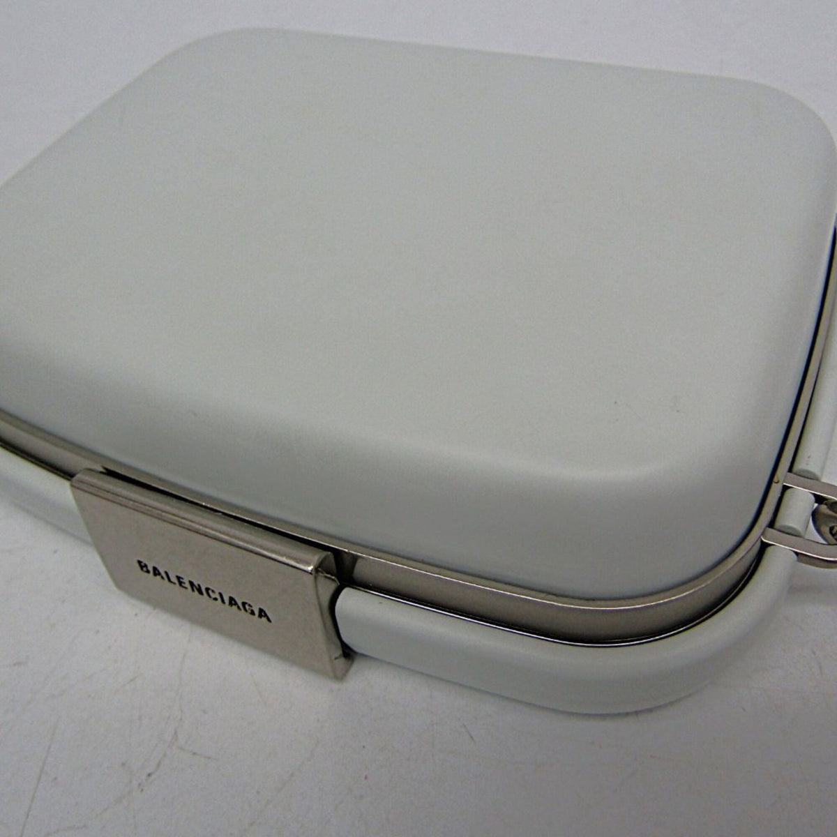 Balenciaga Logo Lunch Box Plastic White Plastic Shoulder Bag Bag (Pre-Owned)
