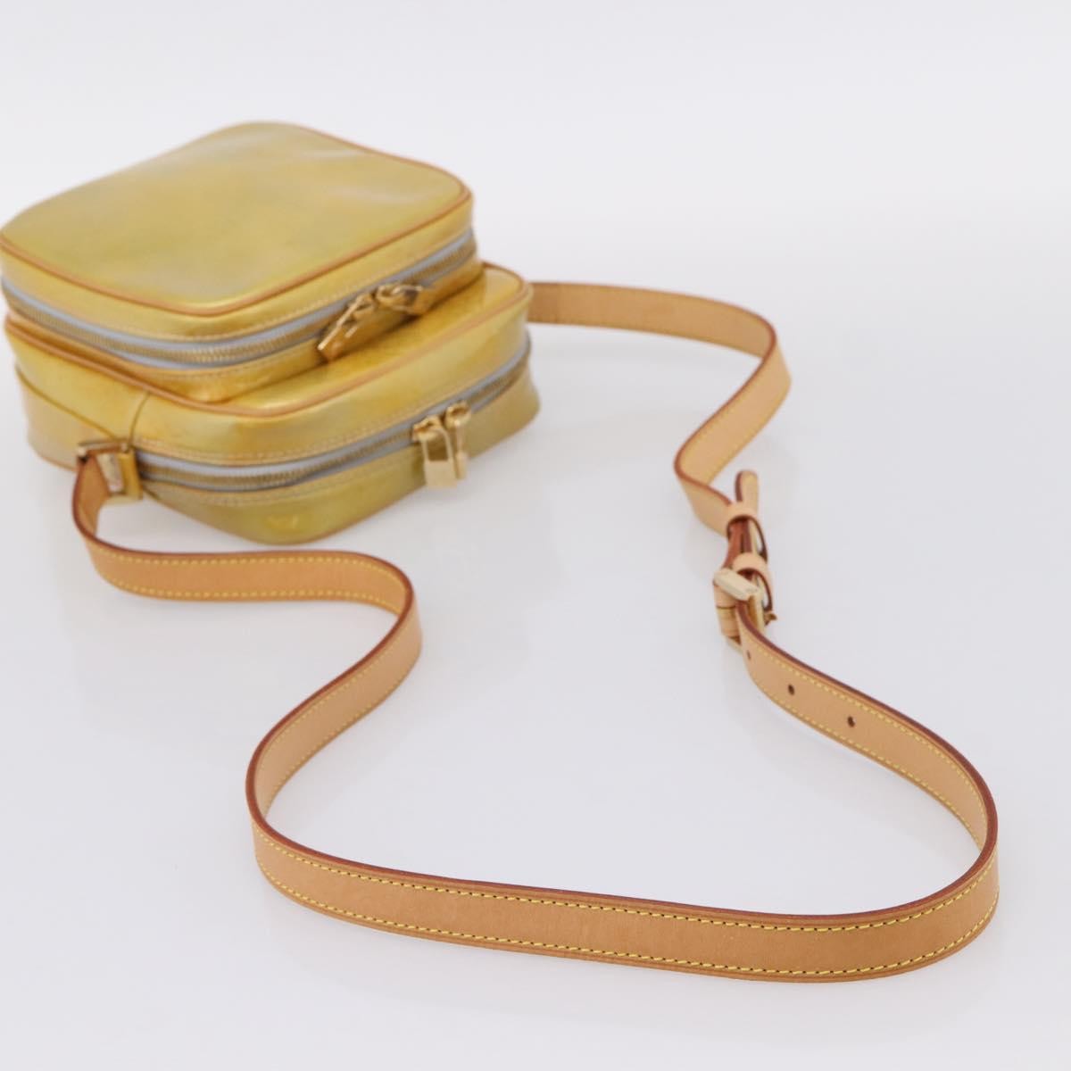 Louis Vuitton Wooster Monogram Vernis Yellow Patent_Leather Handbag (Pre-Owned)