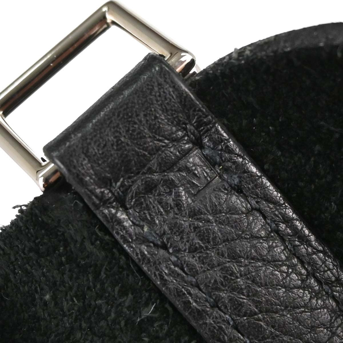 Hermes Picotin Clemence Black Leather Handbag (Pre-Owned)