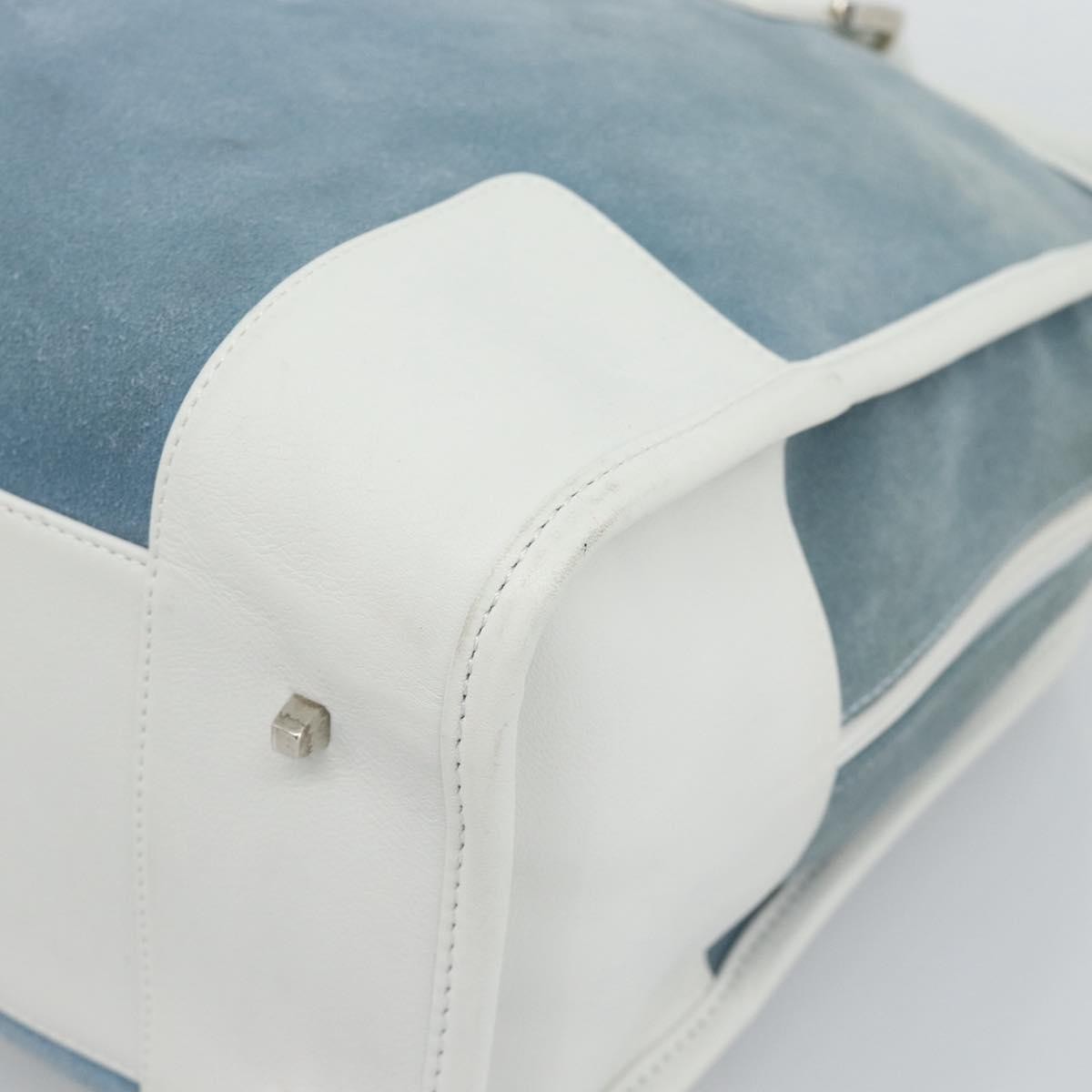 Loewe Amazona Suede Blue Suede Handbag (Pre-Owned)