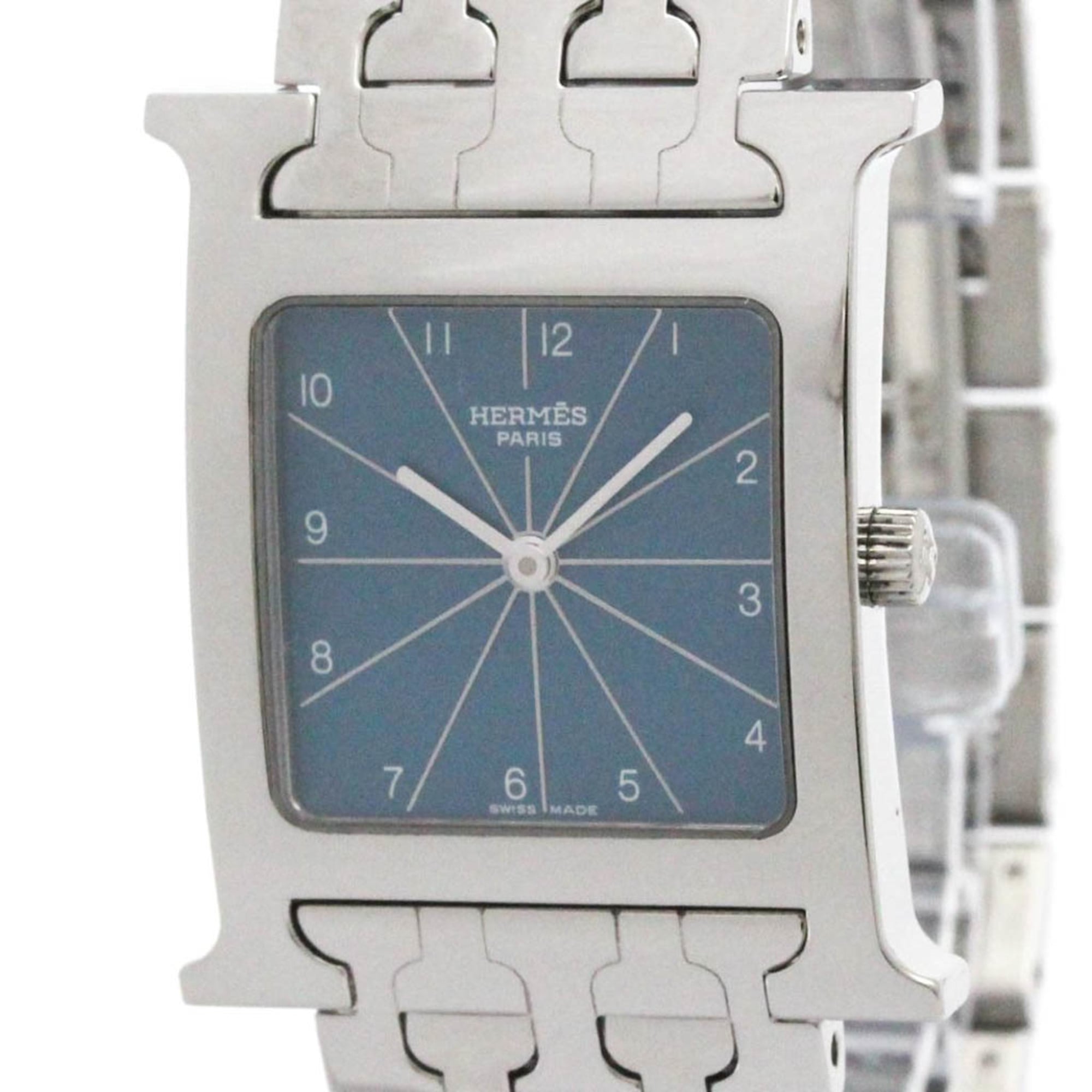 Hermes Heure H Quartz Stainless Steel Watch (Pre-Owned)