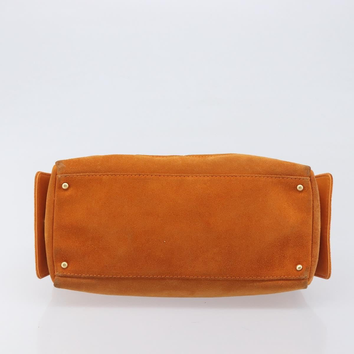 Chanel Coco Mark Suede Orange Suede Shoulder Bag Bag (Pre-Owned)