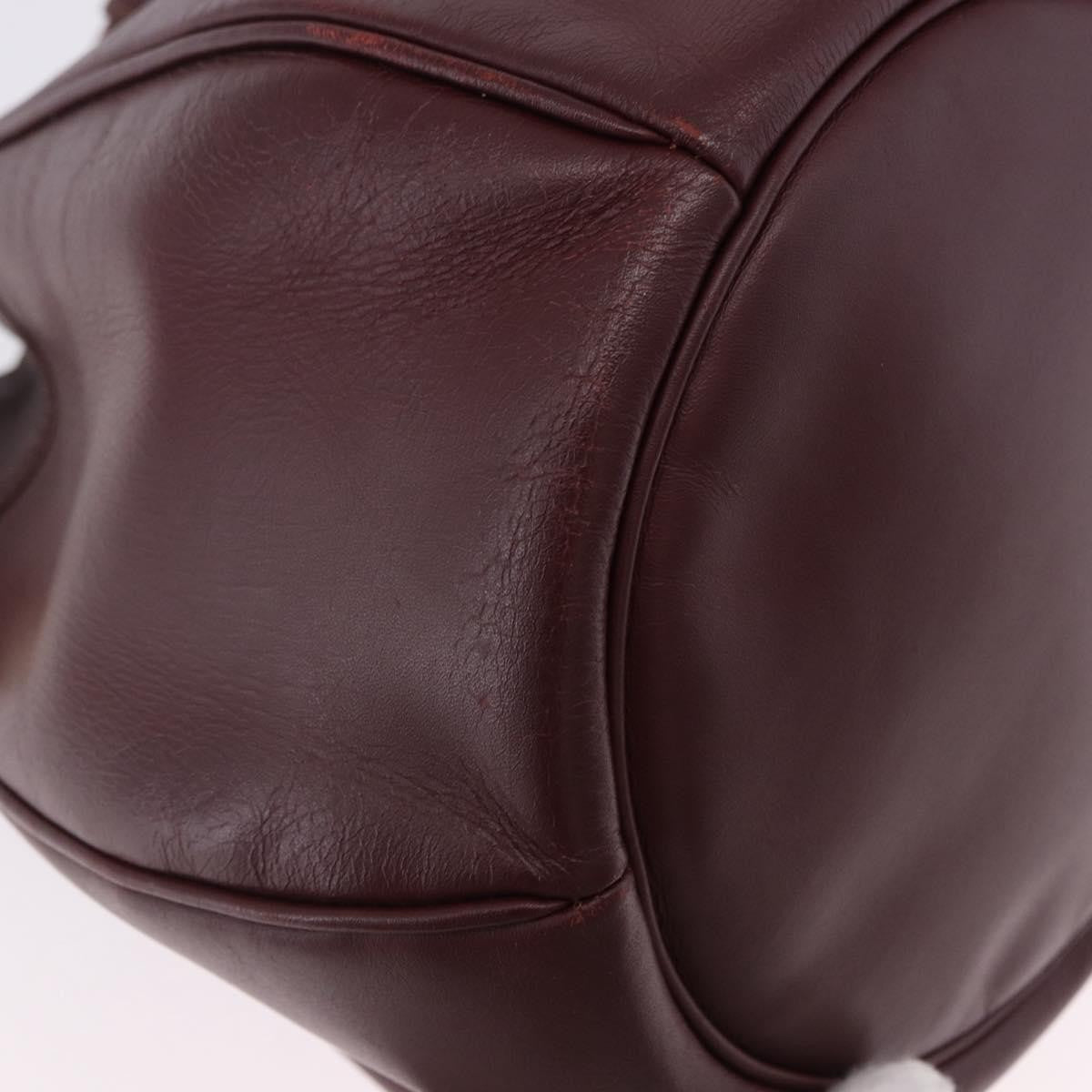 Cartier Must De Cartier Leather Burgundy Leather Shoulder Bag Bag (Pre-Owned)
