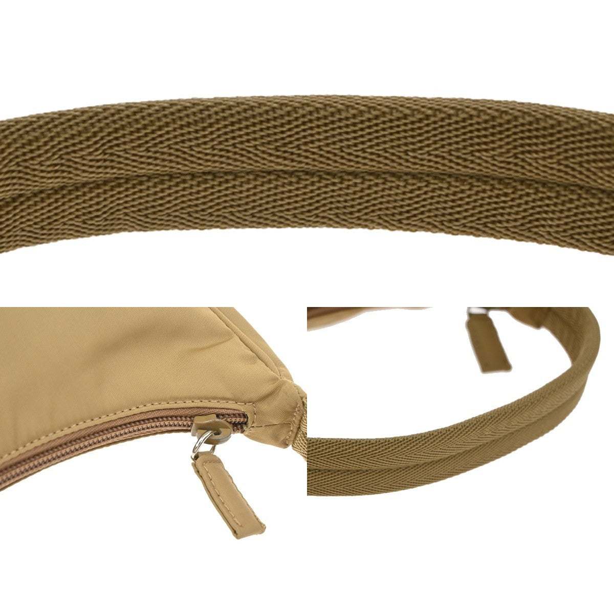 Prada Hobo Tessuto Beige Nylon Shoulder Bag Bag (Pre-Owned)