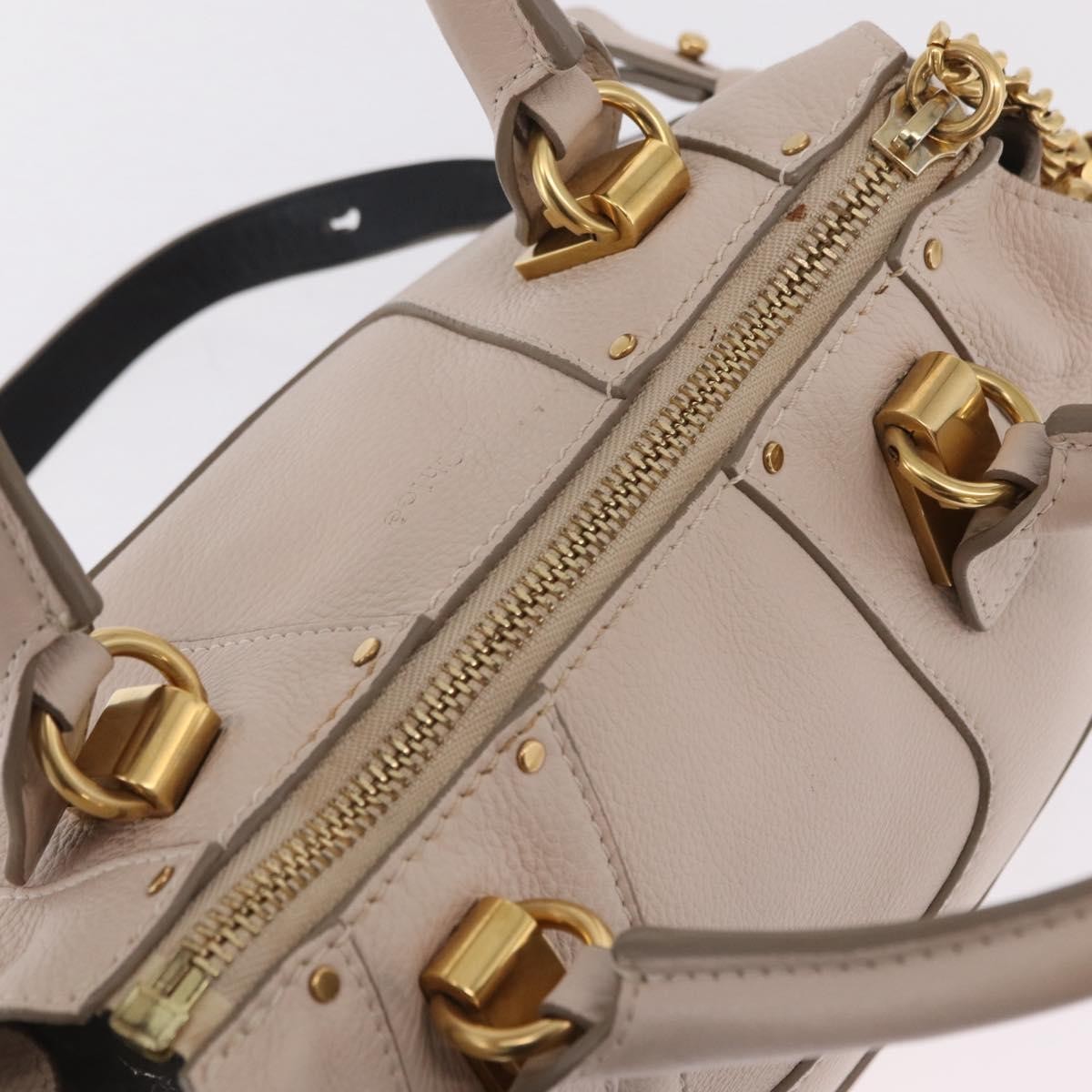 Chloe Hailey Leather Beige Leather Handbag (Pre-Owned)