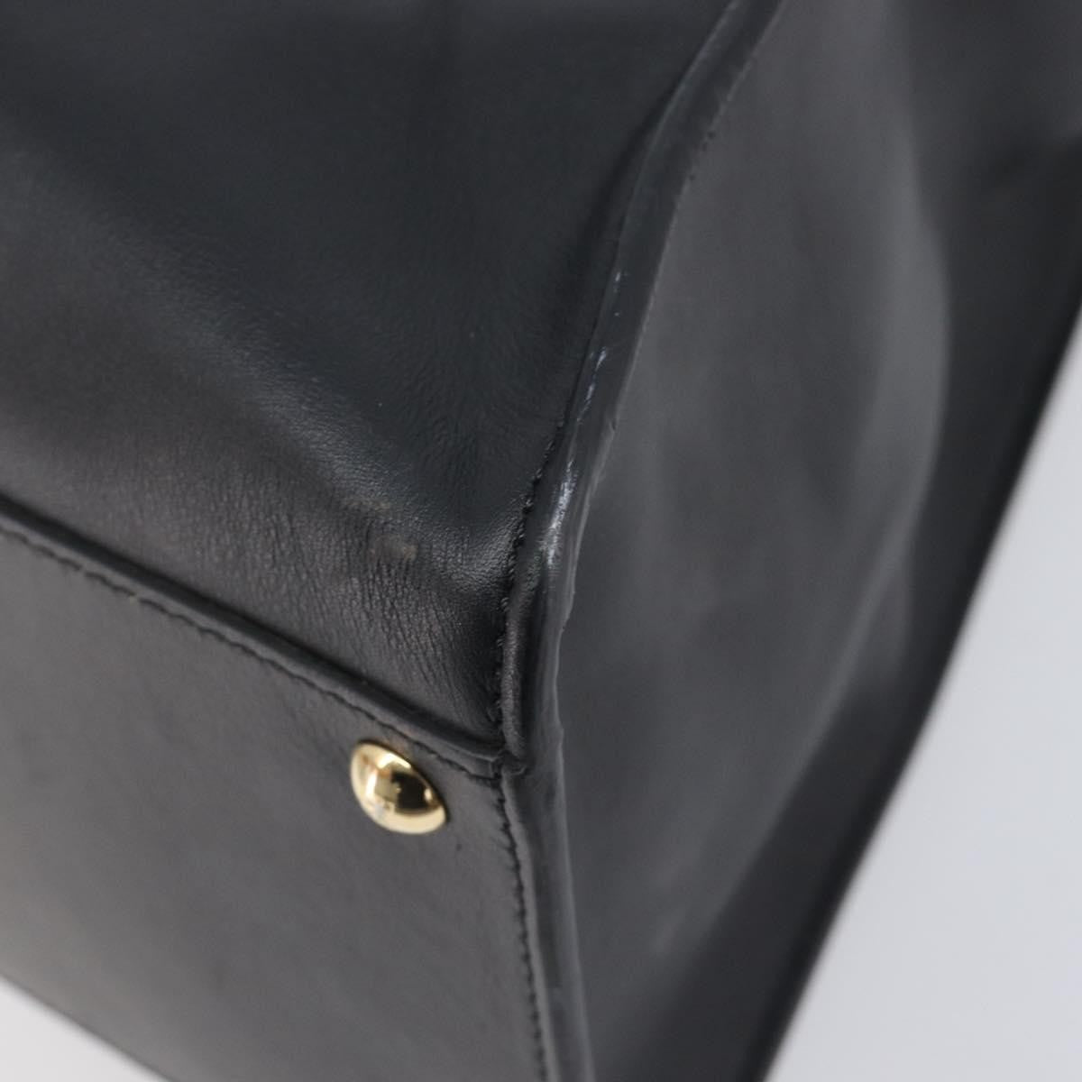 Fendi Peekaboo X-Lite Leather Black Leather Handbag (Pre-Owned)