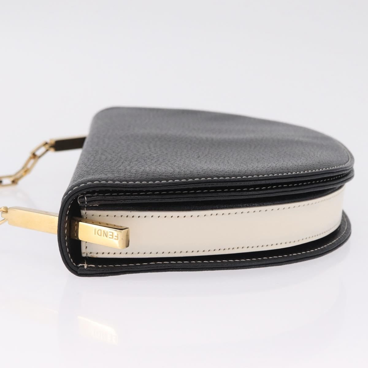 Fendi Shoulder Leather Black Leather Shoulder Bag Bag (Pre-Owned)