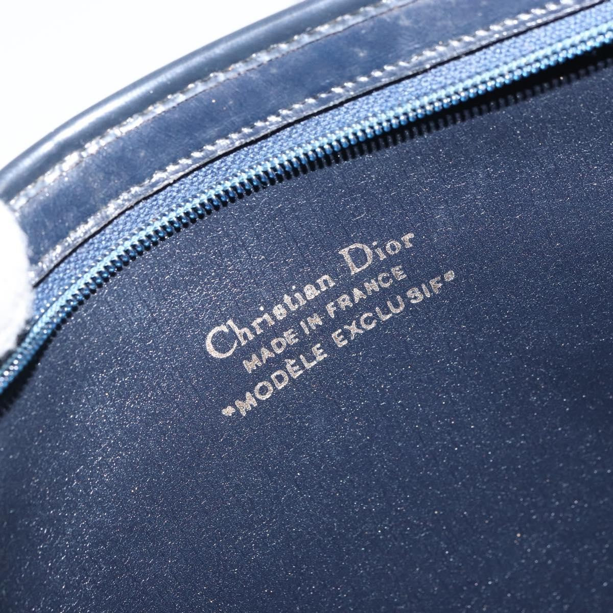 Christian Dior Vintage Cd Trotter Canvas Navy Canvas Shoulder Bag Bag (Pre-Owned)