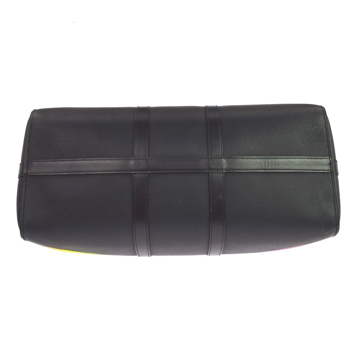Louis Vuitton Keepall Bandouliere Rainbow Taiga Leather Black Leather Travel Bag Bag (Pre-Owned)