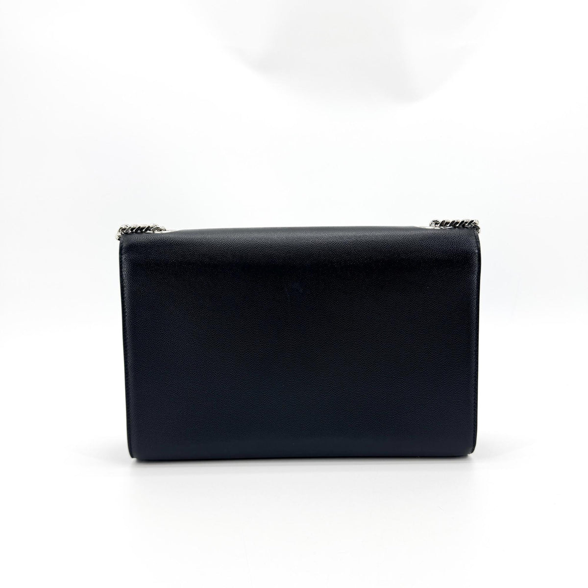 Saint Laurent Classic Monogram Leather Black Leather Crossbody Bag Bag (Pre-Owned)