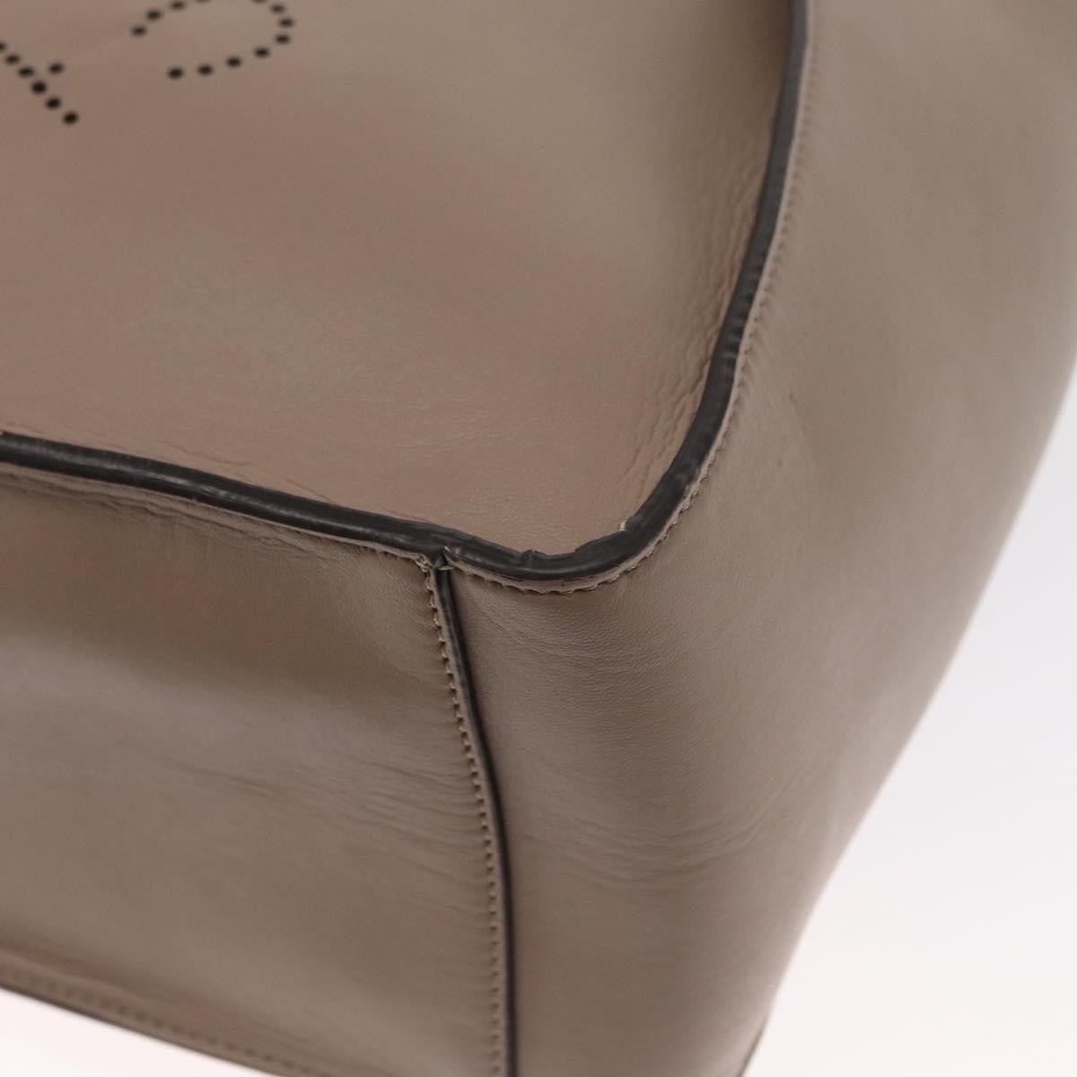 Stella Mccartney Alter Perforated Faux Leather Beige Synthetic Tote Bag Bag (Pre-Owned)
