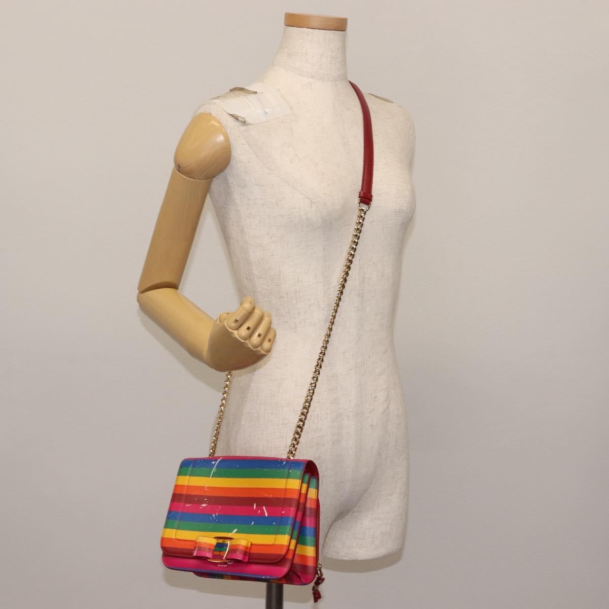 Salvatore Ferragamo Vara Bow Leather Multicolour Leather Crossbody Bag Bag (Pre-Owned)