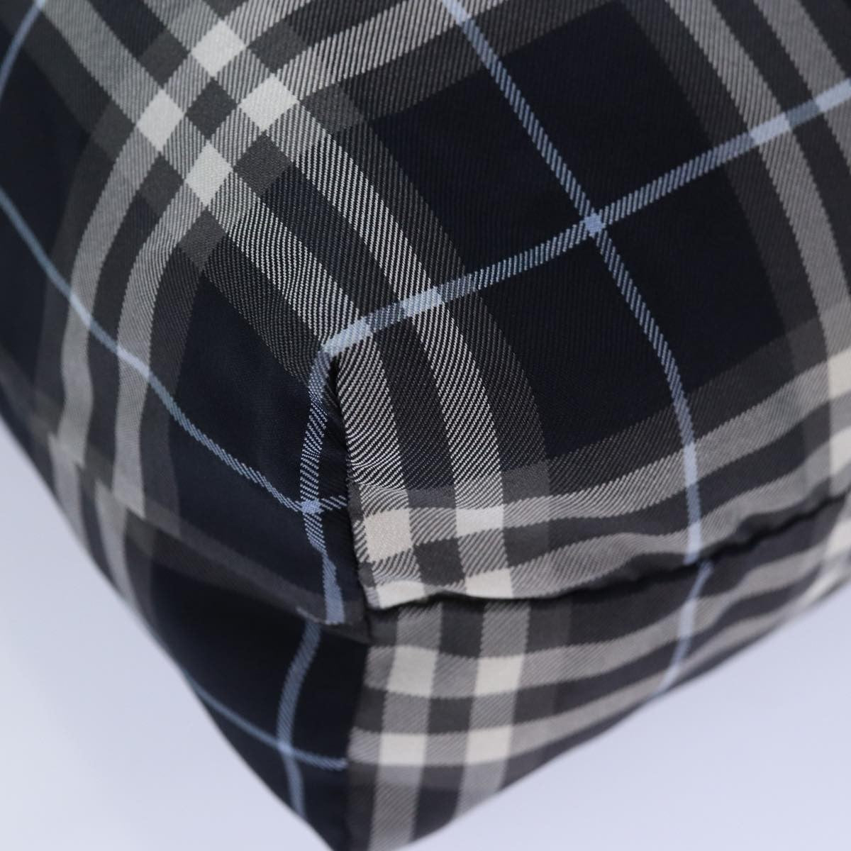 Burberry Nova Check Blue Label Nylon Black Nylon Clutche & Pouche Bag (Pre-Owned)
