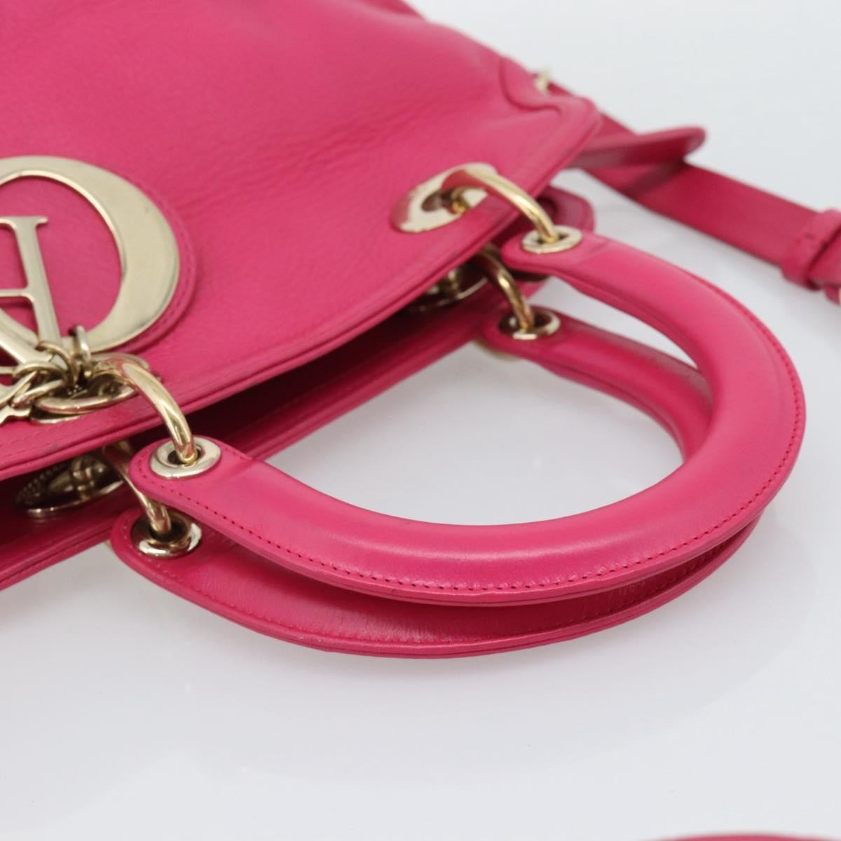 Christian Dior Granville Satchel Leather Pink Leather Handbag (Pre-Owned)