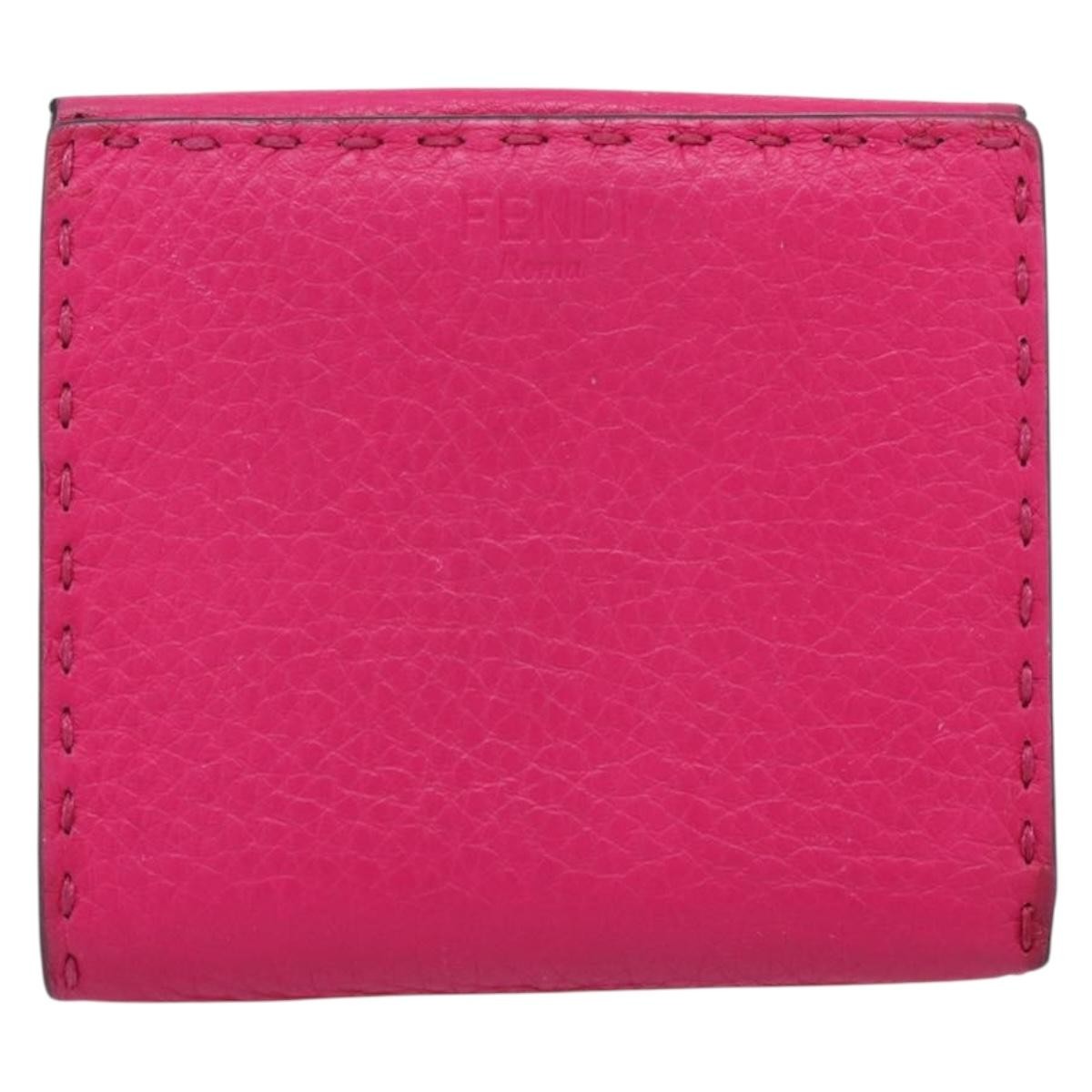Fendi Selleria Peekaboo Leather Pink Leather Wallets Accessory (Pre-Owned)
