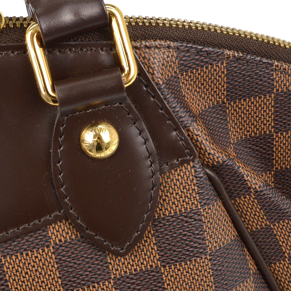 Louis Vuitton Verona Damier Ebene Brown Canvas Handbag (Pre-Owned)