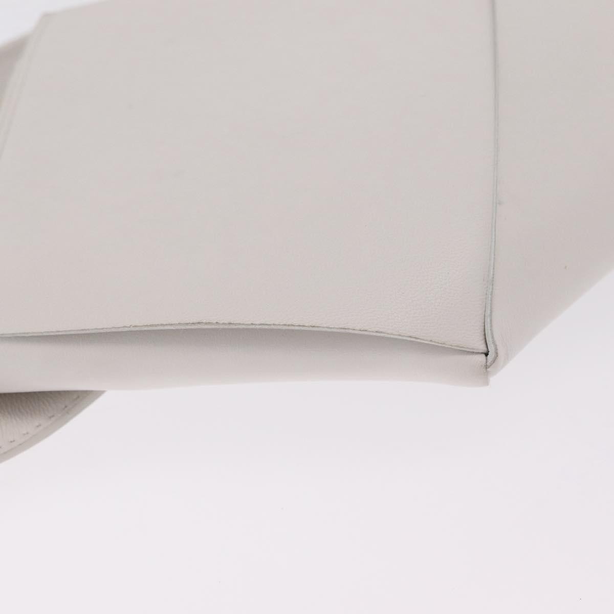 Bottega Veneta Nappa19 Pouch With Strap Maxi Intrecciato Leather White Leather Clutche & Pouche Bag (Pre-Owned)