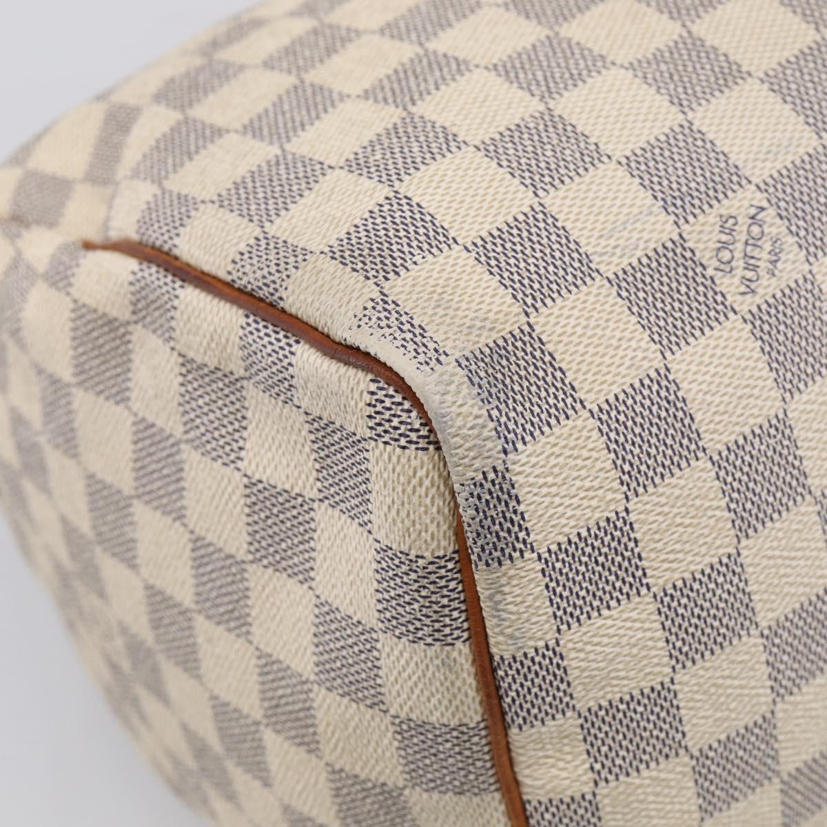 Louis Vuitton Speedy Damier White Canvas Handbag (Pre-Owned)